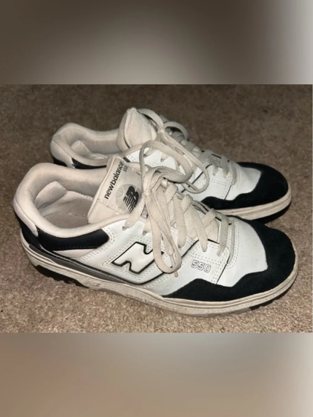 New Balance 550 Men’s Sneakers in White and Black